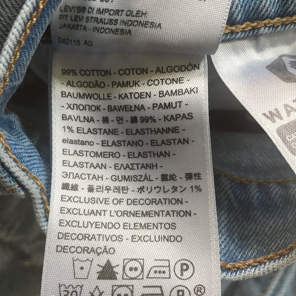 LEVIS PREMIUM WEDGIE •25• light wash button fly raw hem - Picture 10 of 10